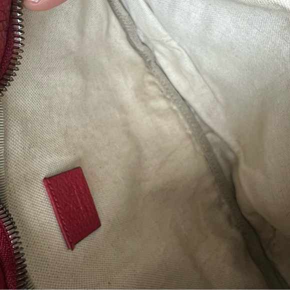 Gucci Grained Calfskin Logo Belt Bag Red Large - Picture 9 of 16